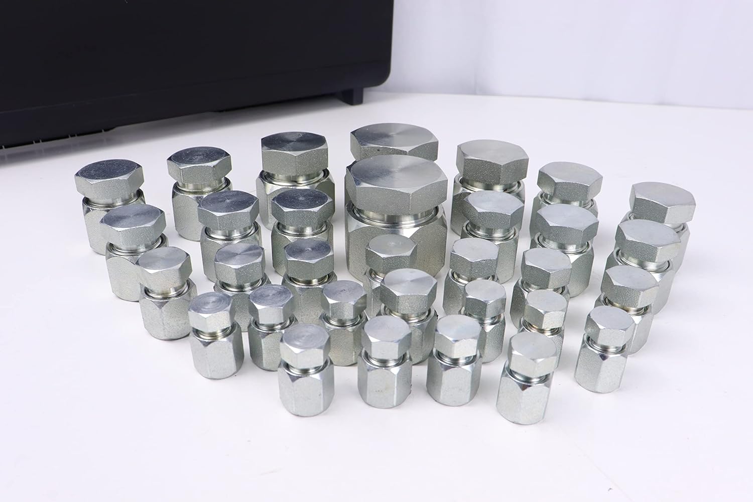 64 Pcs ORFS Hydraulic Hose Cap and Plug Kit, ORing Face