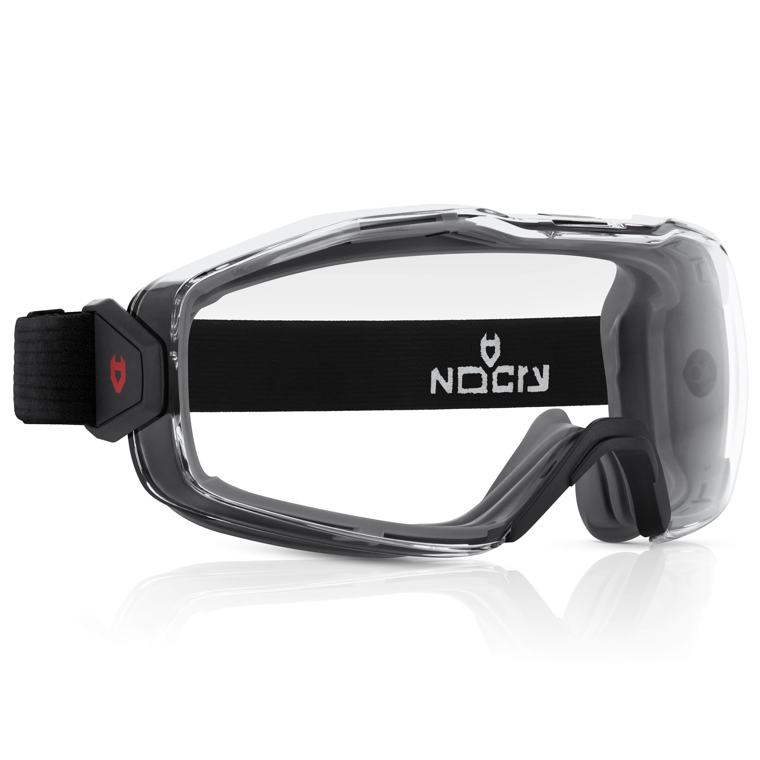 NoCry Anti Fog Safety Goggles Over Glasses For Men And Women — ANSI Z87.1 Premium Anti Scratch & UV380 — Eye Protection with Panoramic Lens & Adjustable Strap — Perfect Dust Goggles for Chemistry Lab