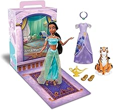 Disney Store Official Jasmine Story Doll - 11 Inches - Includes Coloring Book and Additional Dress, Princess Doll in Classic Outfit, Disney Princess Toys for Girls