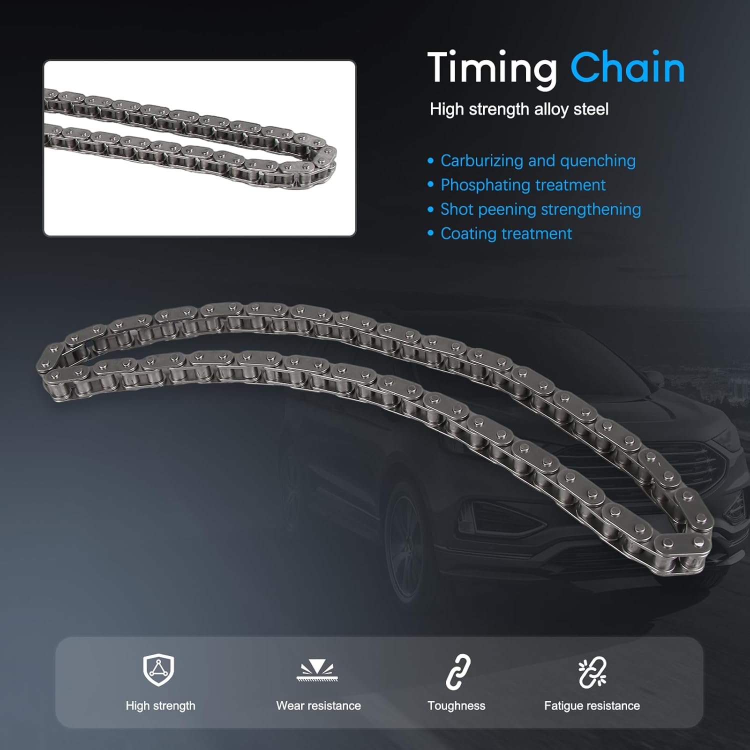 OTO-K Timing Chain Kit w/Tensioner Compatible with Chevy GMC Buick Cadillac Pontiac Saab Hummer-Eexpress Silverado Savana Sierra CTS LaCrosse Regal,2007-2017 4.3L 4.8L 5.3L 6.0L 6.2L V8