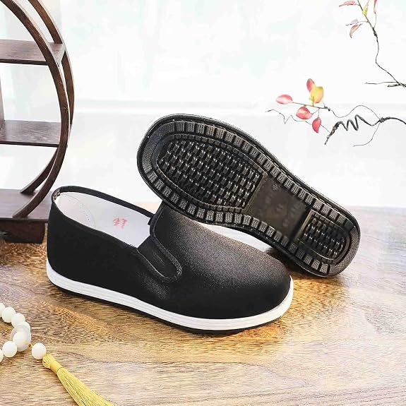Scarpe Tradizionali Cinesi Kung Fu In Stile Pechino - Slip-on Con Suola In Gomma, Unisex - 2