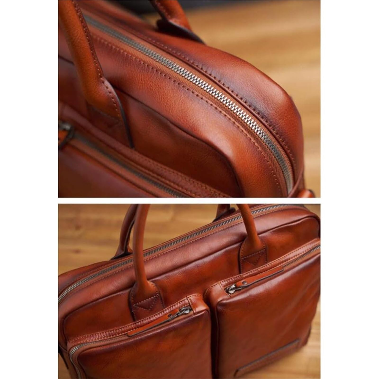 Bolso maletín de cuero for hombre Bolsos de cuero for computadora portátil