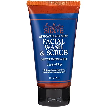 shea moisture men's facial wash and scrub