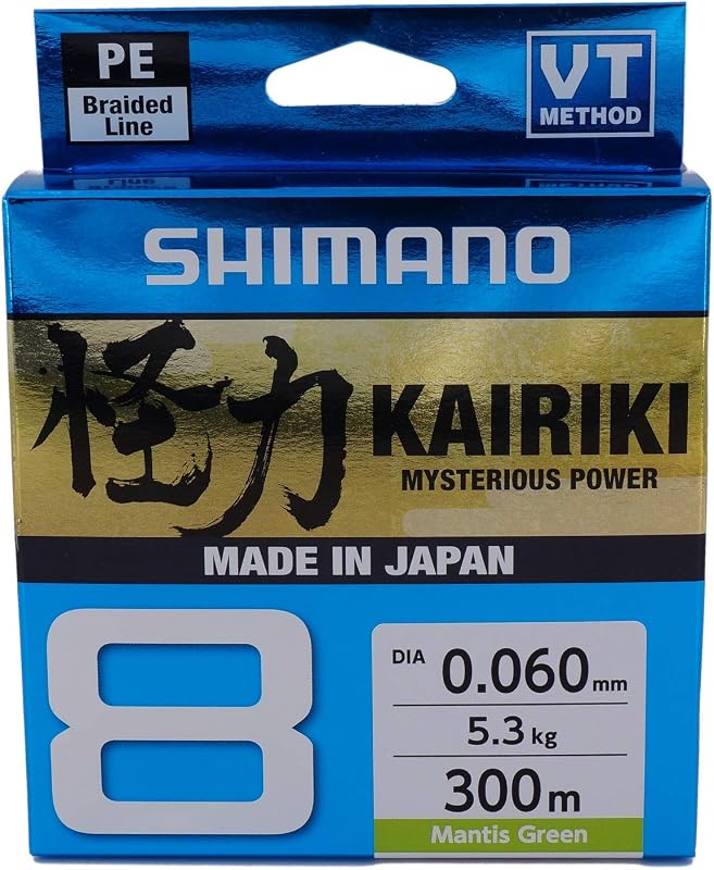 Shimano Kairiki 8 59WPLA68R0 Mantis Verde Hilo De Pesca Trenzado 300m