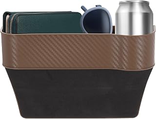HARFINGTON Car Seat Gap Filler Organizer 10.2"x6.5"x2.8" PP Brown