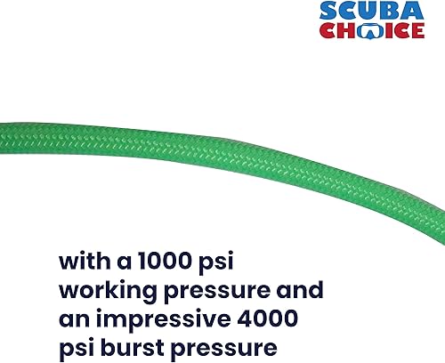 Miniatura 3 de Scuba Choice - Manguera trenzada de baja presión LP de 27 pulgadas para regulador de 2 etapa y pulpo