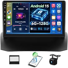 [8 Core 6G+128G] Android 15 Car Stereo for Ford Fiesta 2009-2014 with Wireless CarPlay Android Auto,9" Touchscreen Ford Fiesta Car Radio with Mirror Link WiFi/GPS DSP Bluetooth FM/RDS+Backup Camera