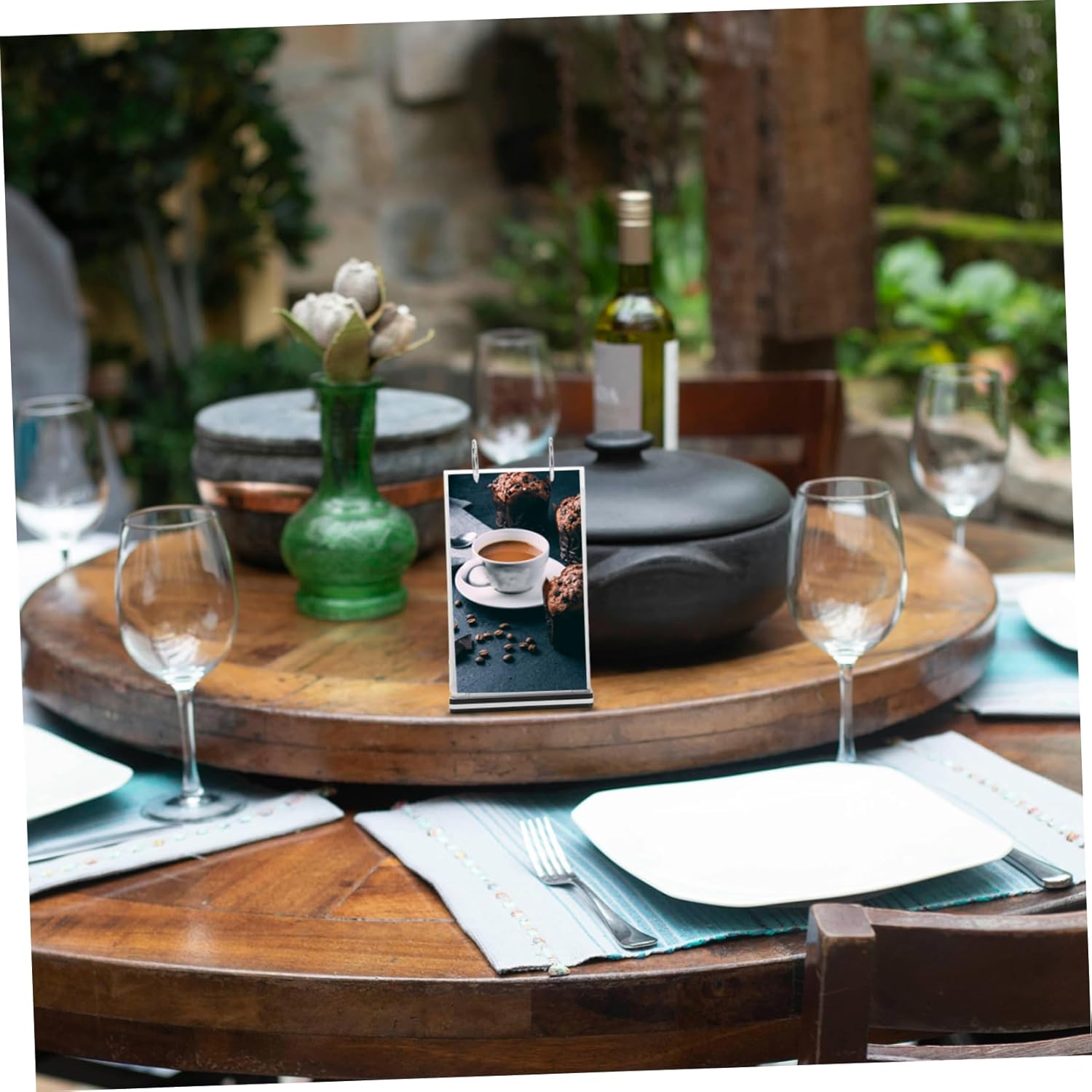 3pcs Vertical Tabletop Menu Holder Stand Sign Display for Restaurants Trade Shows Weddings Lightweight and Stable Base for Easy Use