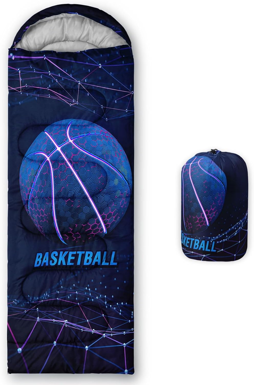 Kids Sleeping Bag for Boys Girls,Cute Puppy Print-Lightweight Warm Portable Outdoor Indoor-Waterproof Cold Weather Resistant Sleeping Bag for Camping Hiking