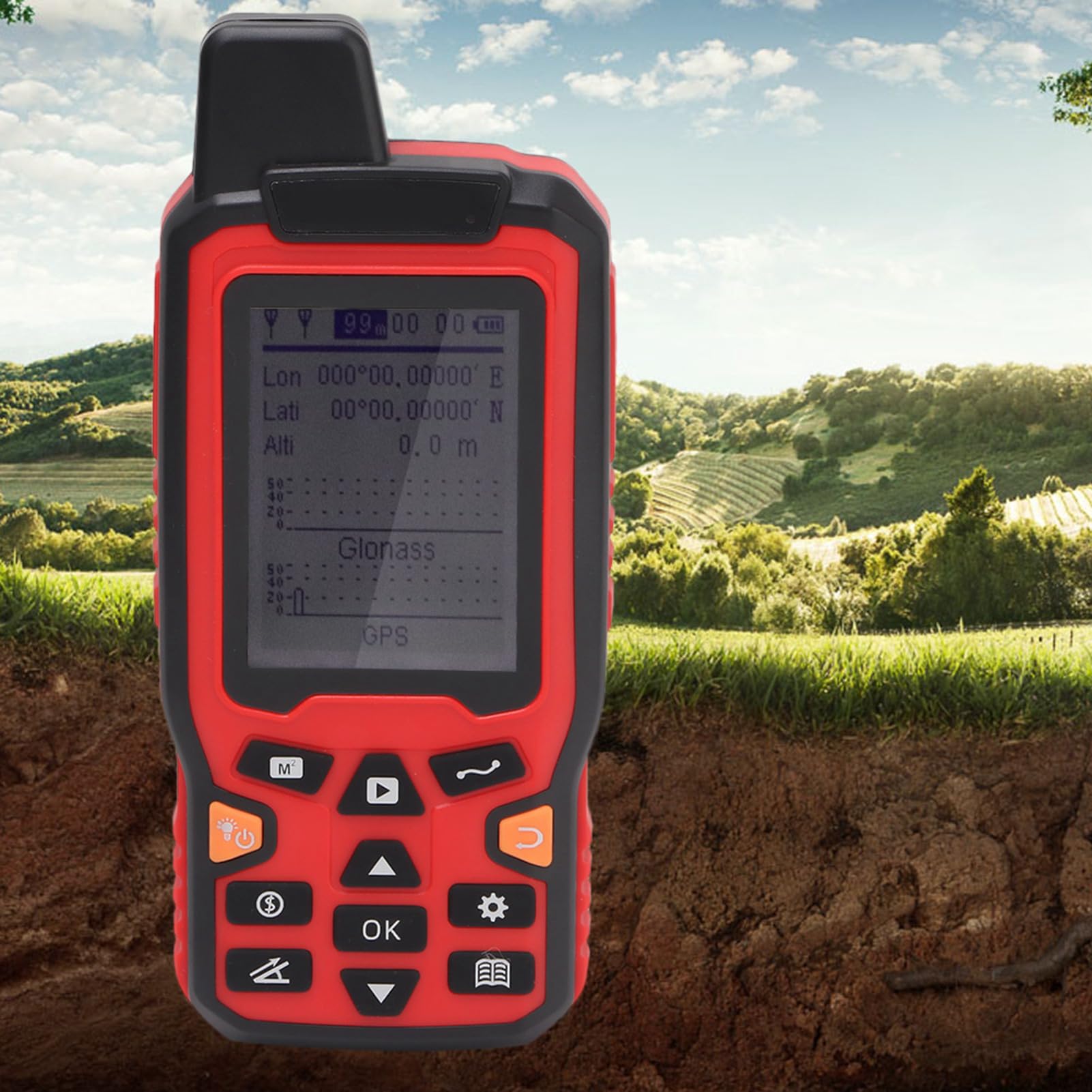 ZL-180 Compteur de Terrestre de Navigation GPS Portable – Outil d'enquête de Piste Haute sensibilité avec écran 2,4 Pouces, Batterie au Lithium Haute capacité et USB,