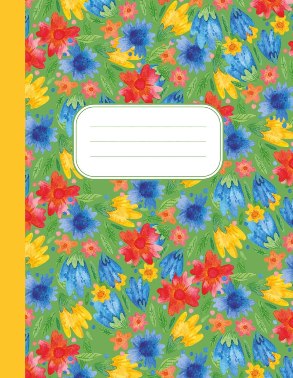 Notebook: Colorful Flower Journal | 8.5 x 11, 120 Pages | Vibrant Notebook for School, Work, Notes & Creative Projects