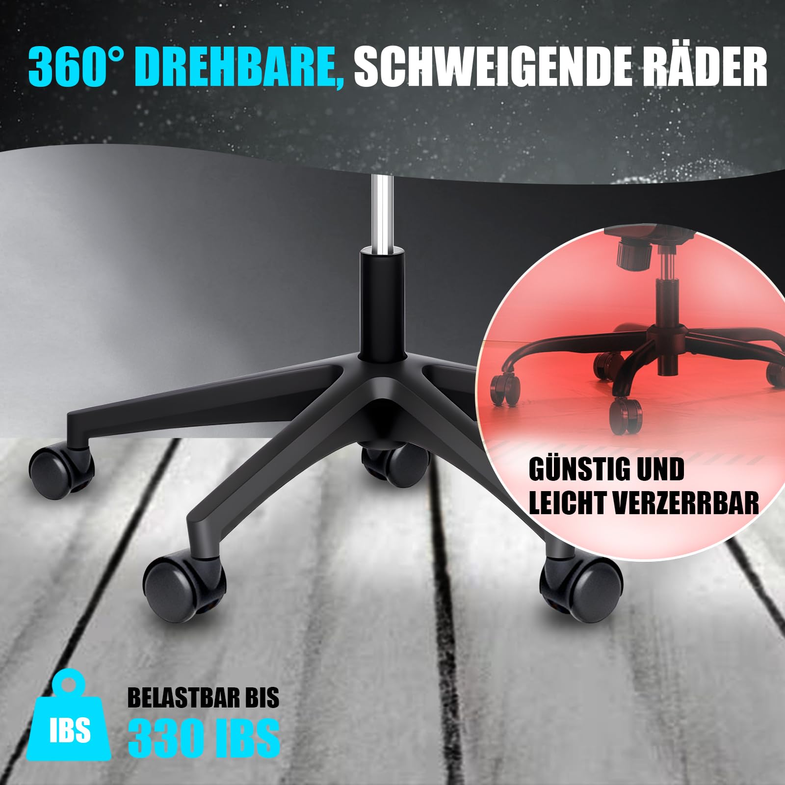 Milacyee Bürostuhl, Ergonomischer Bürostuhl mit Verstellbarer 4D Lendenwirbelstütze, Schreibtischstuhl mit Kopfstütze, Drehstuhl mit 90°-130° Liegefunktion (Abschließbar), Netzstuhl bis 150KG, Schwarz