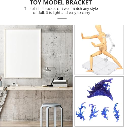 Vista 31 de iplusmile iplusmile - Soporte para figura de acción, soporte de exhibición de figuras de acción de montaje de bricolaje, soporte de soporte para Rojo