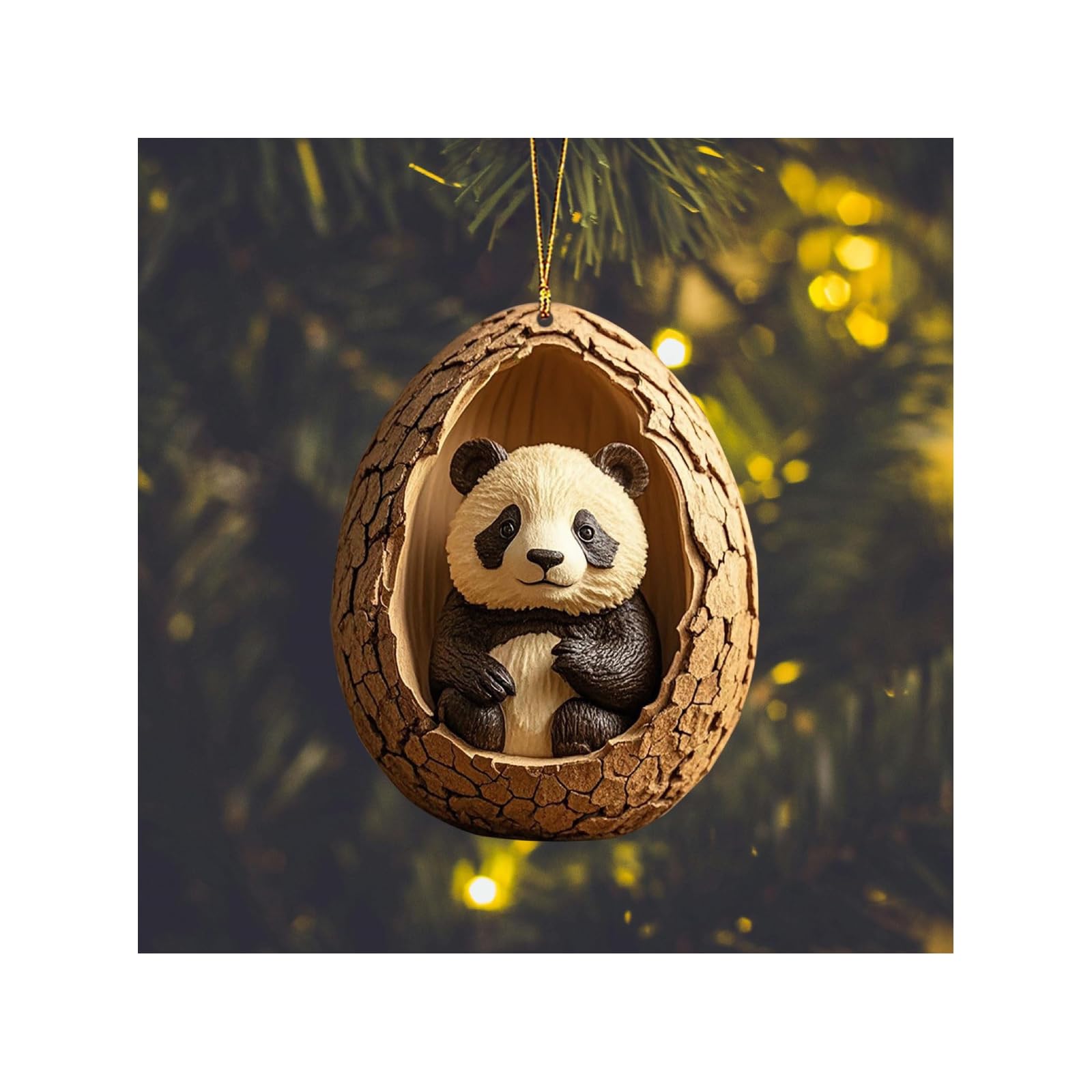 Early Clearance 2024 Christmas Ornaments - Animal Pattern Acrylic Decorations for Tree - Hanging Forest Animal Lovers Gift
