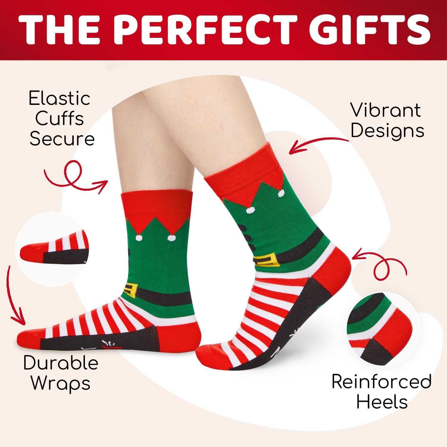 HAPPYPOP Funny Christmas Socks for Kids - Secret Santa Gifts Xmas Stocking for Boys Girls - Image 2
