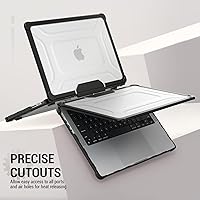 Vista 6 de SEYMAC stock Funda para MacBook Pro de 14 pulgadas, Protección Absorbente de Impactos con Soporte Plegable y Funda con Alfombrilla para Ratón