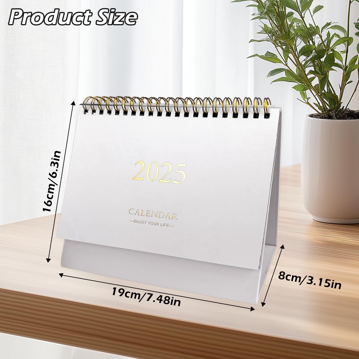 Desk Calendar 2025, Desktop Calendar 2025 Wrendale Calendar 2025 Academic Calendar for School Office Home Desk Table (White) - Image 2