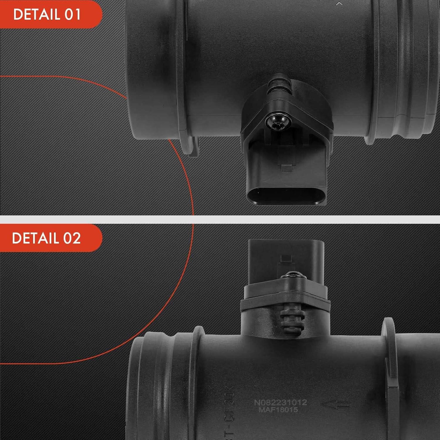 A-Premium Mass Air Flow Sensor Meter [5-Pins] Compatible with Audi A6 Quattro 2000-2001, A8 Quattro 2000-2002, V8 4.2L, Replace for# 077133471G, 077133471GX
