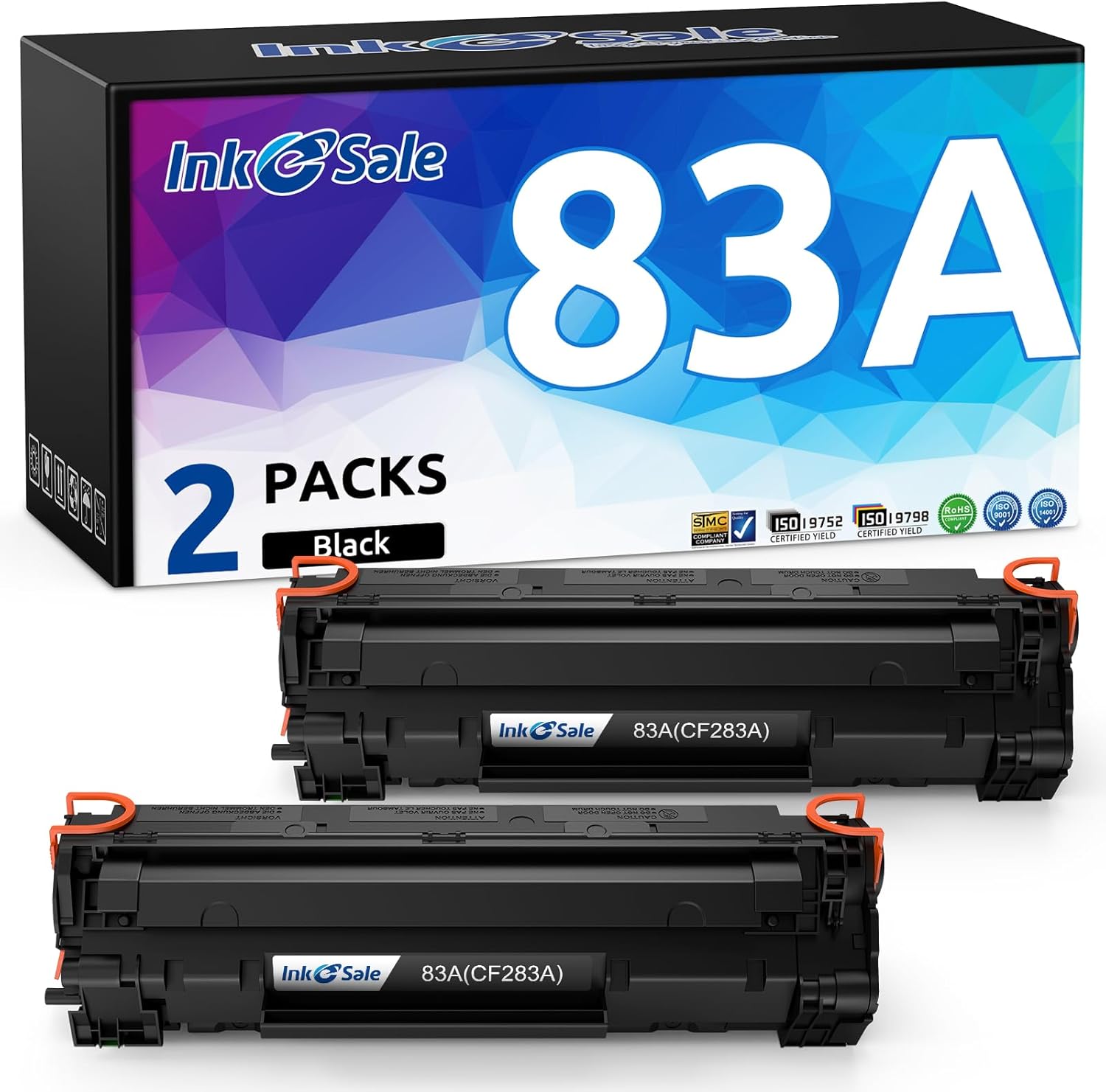 INK E-SALE Compatible CF283A Toner Cartridge Replacement for HP CF283A 83A for use in HP LaserJet pro MFP M225dn M225dw M127fw M127fn M201dw M201n M125nw M125a (2 Packs, Black)