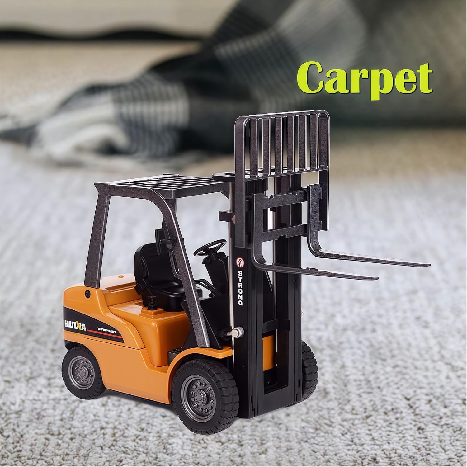 Qcar Fork Lift Warehouse Truck Vehicle Toy Forklift Construction Toys for Kids (1:50 Scale Heavy Metal Forklift)