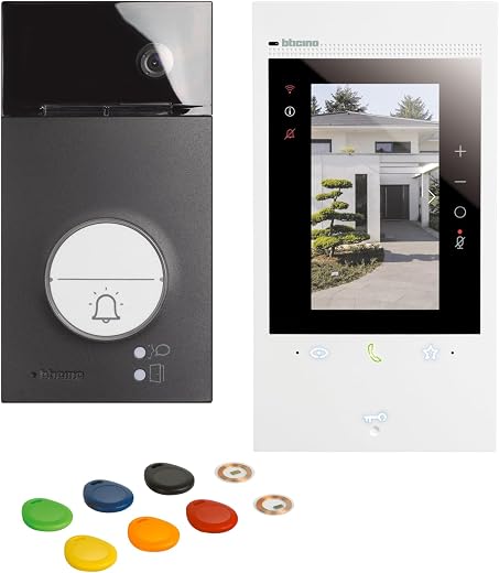 Bticino Internal Video Door Phone Connected and Outdoor Place, Class 300EOS Kit with Netatmo, Easy Installation, Compatible with Alexa