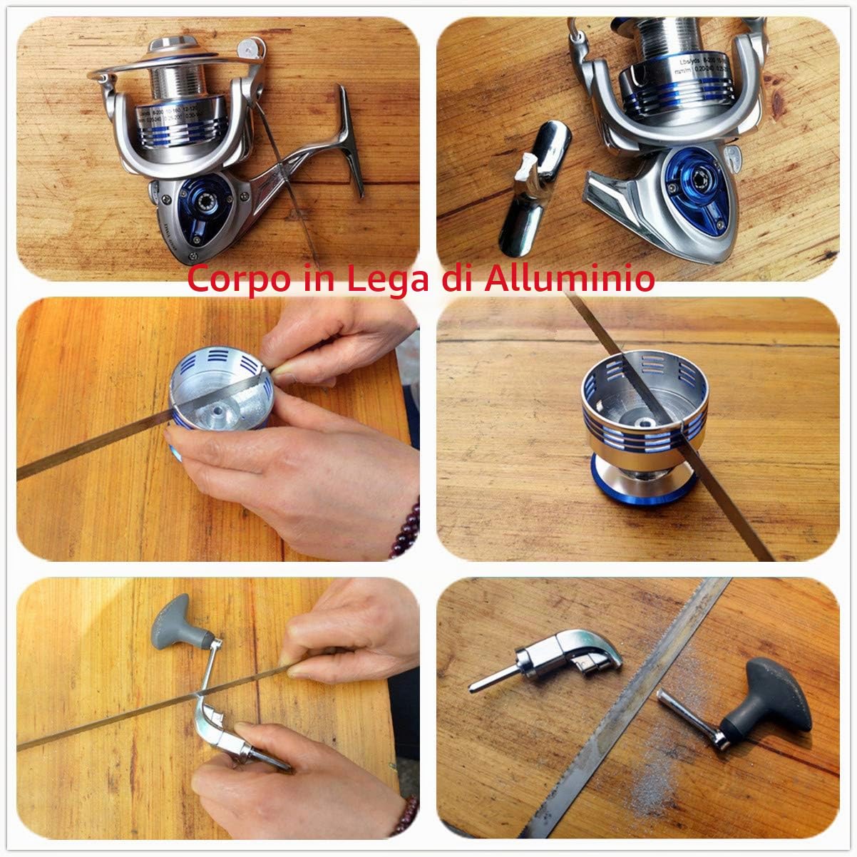 Diwa Mulinelli Da Pesca Spinning per Acqua Salata Acqua Dolce 3000 4000 5000 6000 7000 Bobine Ultra Liscia Ultraleggera Potente Trota Cuscinetti Sfera in Metallo Corpo Mulinelli da Pesca sul Ghiaccio