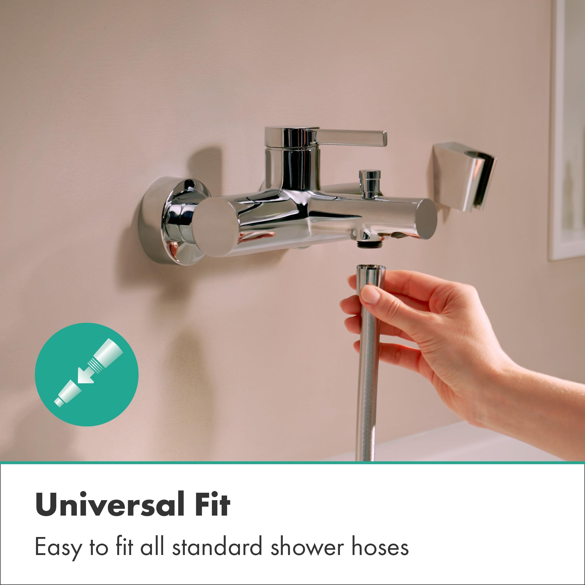 hansgrohe Zesis S - jednouchwytowy kran wannowybateria wannowa natynkowy do 2 odbiorników, armatura łazienkowa z długością wylewki 17,5 cm, chrom, 75445140