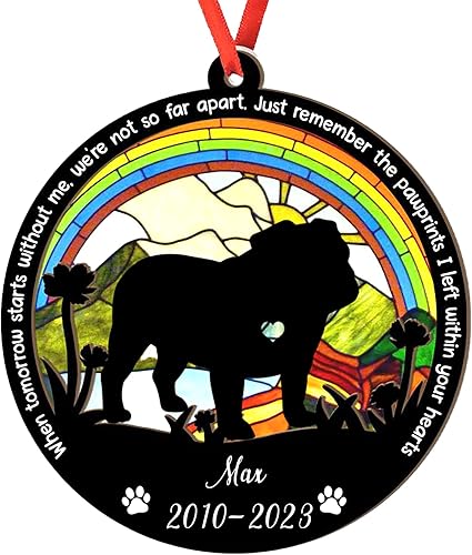 Miniatura 14 de Adorno de atrapasoles de setter irlandés personalizado, adorno de Navidad de Setter irlandés, regalo para perro amante, setter irlandés