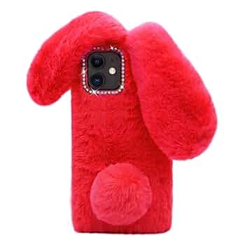 Amazon.com: Omorro for iPhone 11 Case Plush Rabbit Case for