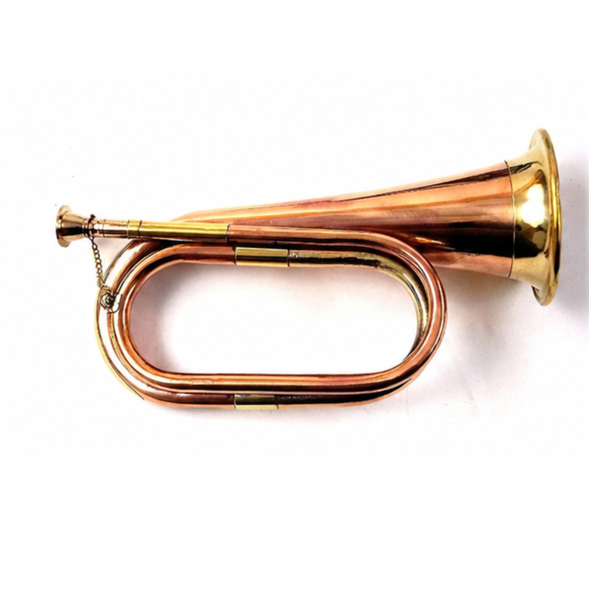 Bugle en laiton pur fait à la main Marron
