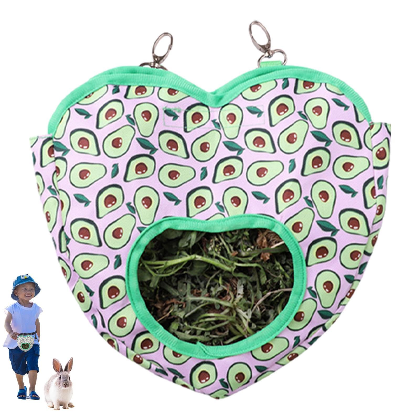 Honhoha Hay Bale Bag | Slow Feed Hay Bag Bunny Hay Feeders | Lightweight Foldable Bunny Hay Feeders, Hay Storage Bag With 2 Metal Buckles For, Hamsters, Guinea