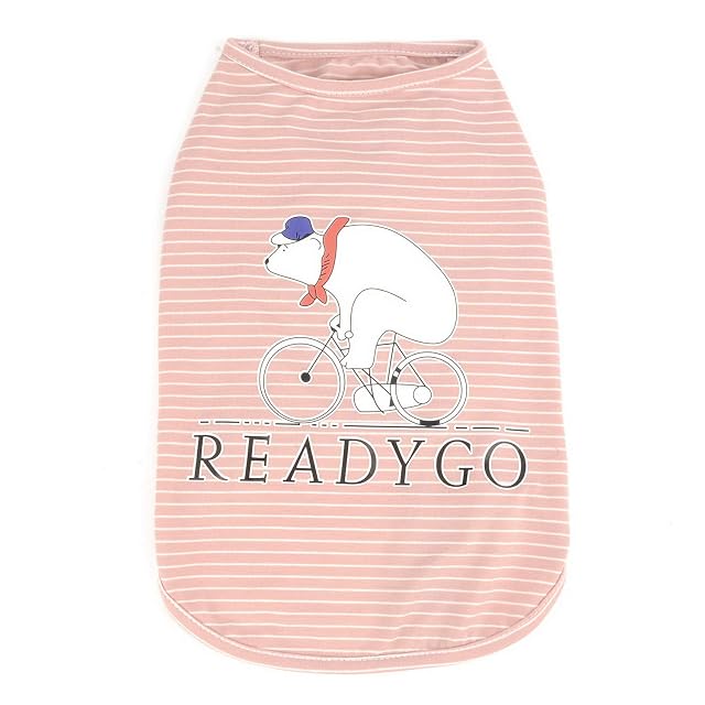 Foto 2 de 8 de Zunea Camisetas de perro para perros pequeños Chica Chaleco a rayas Verano Tank Top Ropa Cachorro Gatos…