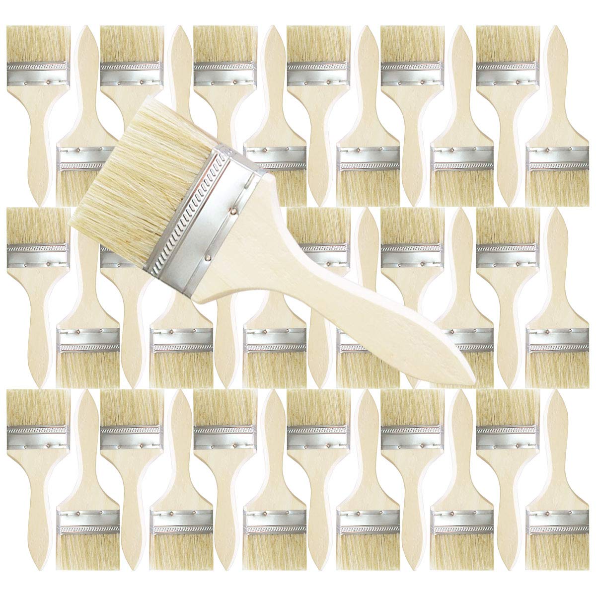 UPlama Paint and Chip Paint Brushes for Paint, Stains, Varnishes, Watercolor, Wood, Wall, Furniture-Brush Cleaner (48, 2 inch)