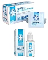 Vista 1 de Dr. Piercing Aftercare Toallitas y protuberancias – Cuidado posterior de piercings Solución salina para piercings – Queloid Bump Ear Piercing