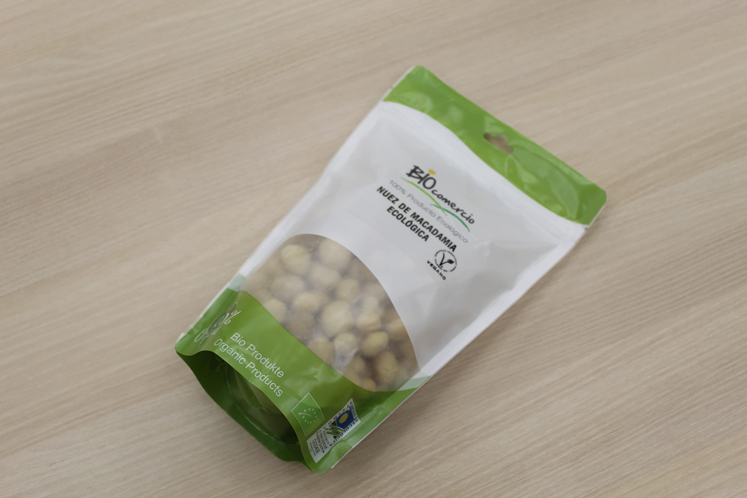 BIOCOMERCIO | Nueces de macadamia ecológicas | nuez de macadamia orgánica | 500 gramos | Nueces enteras | Frutos secos | Producto ecológico y orgánico | BIO