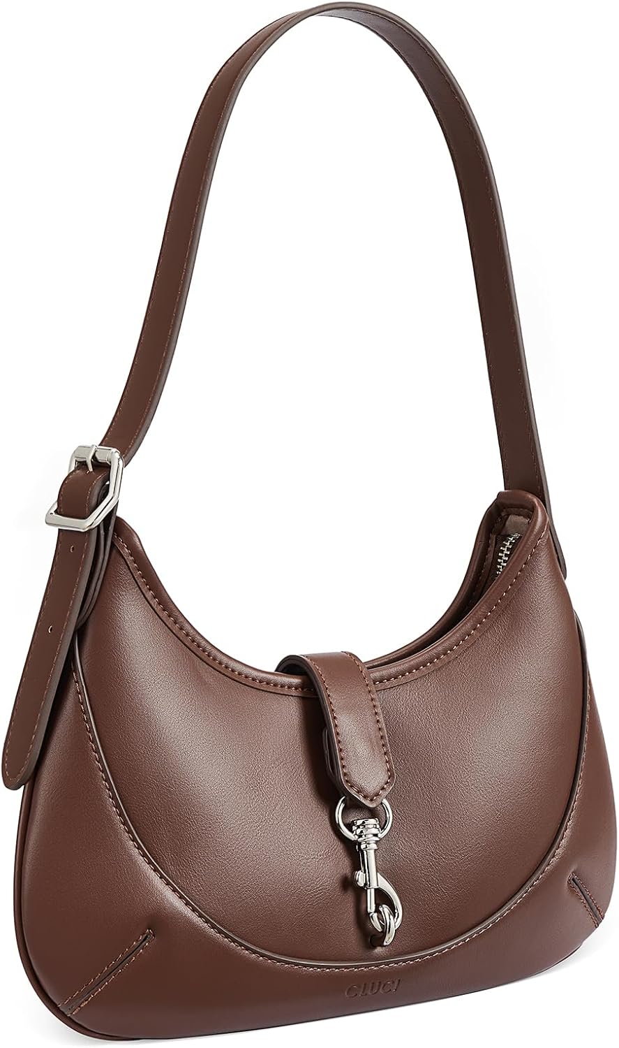 CLUCI Shoulder Bag for Women, Soft Vegan Leather Small Purses with Adjustable Strap, Stylish Hobo Handbags - Image 7