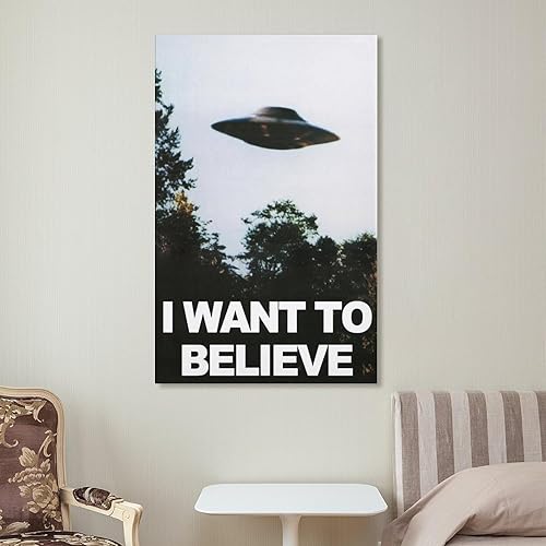 Miniatura 7 de Pósteres de película con texto en inglés "I Want to Believe 2008" (Quiero creer 2008) pósteres geniales para pared, lienzo, decoración de pared,