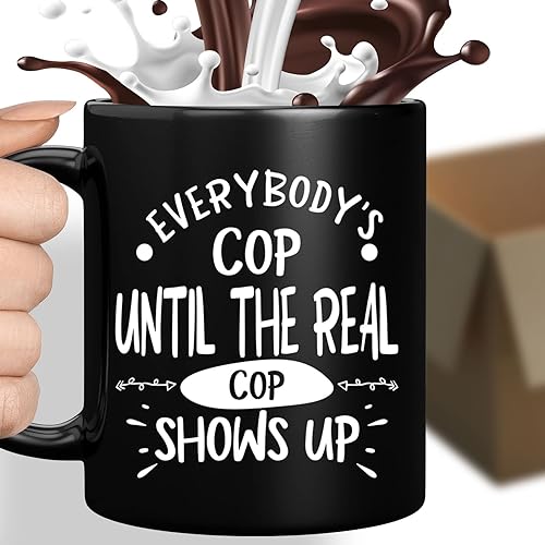 Miniatura 1 de Bemrag Beak Funny Gift For Coworkers, Perfect For Father's Birthday, Cop Until The Real Show Up On 11oz Ceramic Coffee Mug