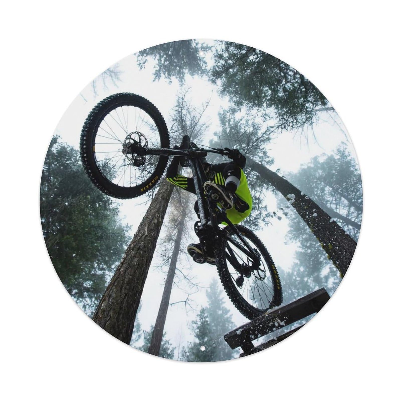 Mountain Bike Cross Country Forest Sports Metal Tin Sign