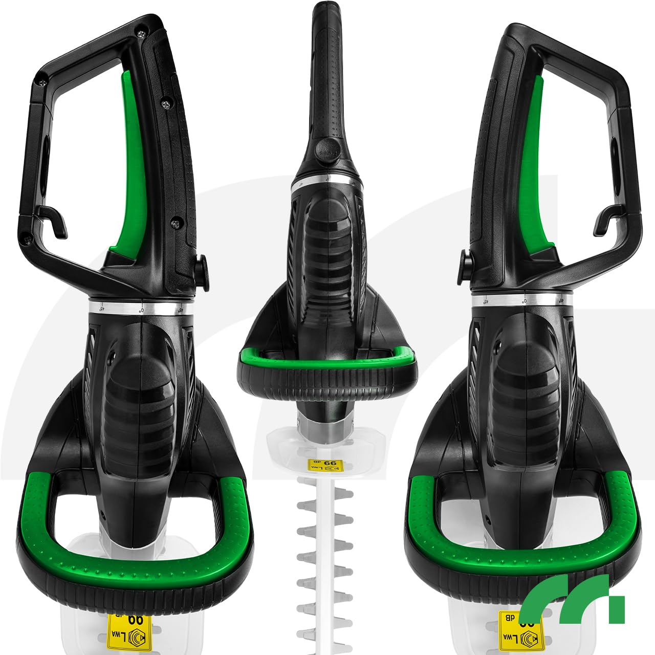 MalTec Elektrische Heckenschere 1800W, 61cm Schnittlänge, Handschutz, Schwertschutz und Schutzbrille im Set, Drehzahl 1700 U/min
