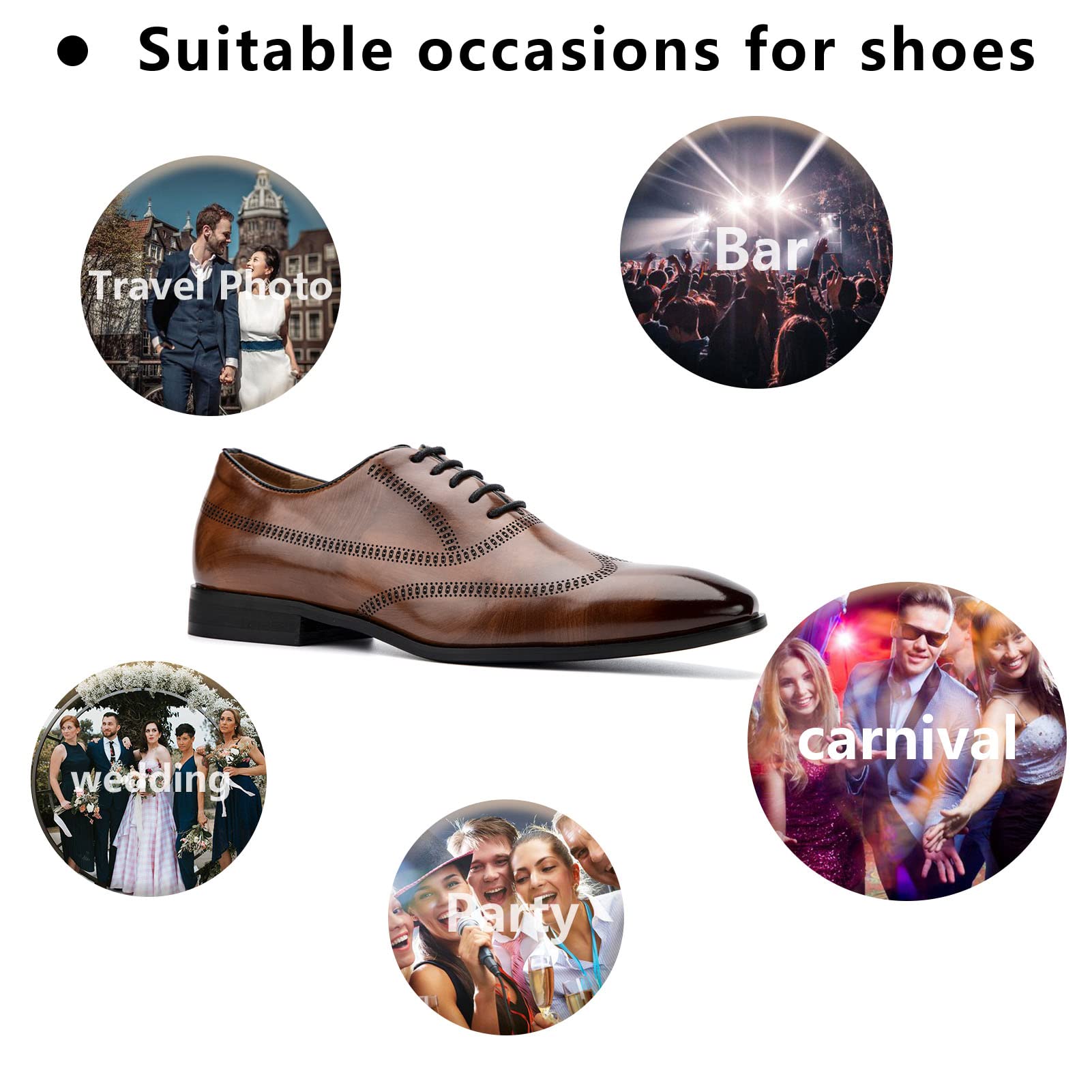 MEIJIANA Oxford Business Lederschuhe für Herren, Schnürschuhe, formelle Schuhe, Oxfords
