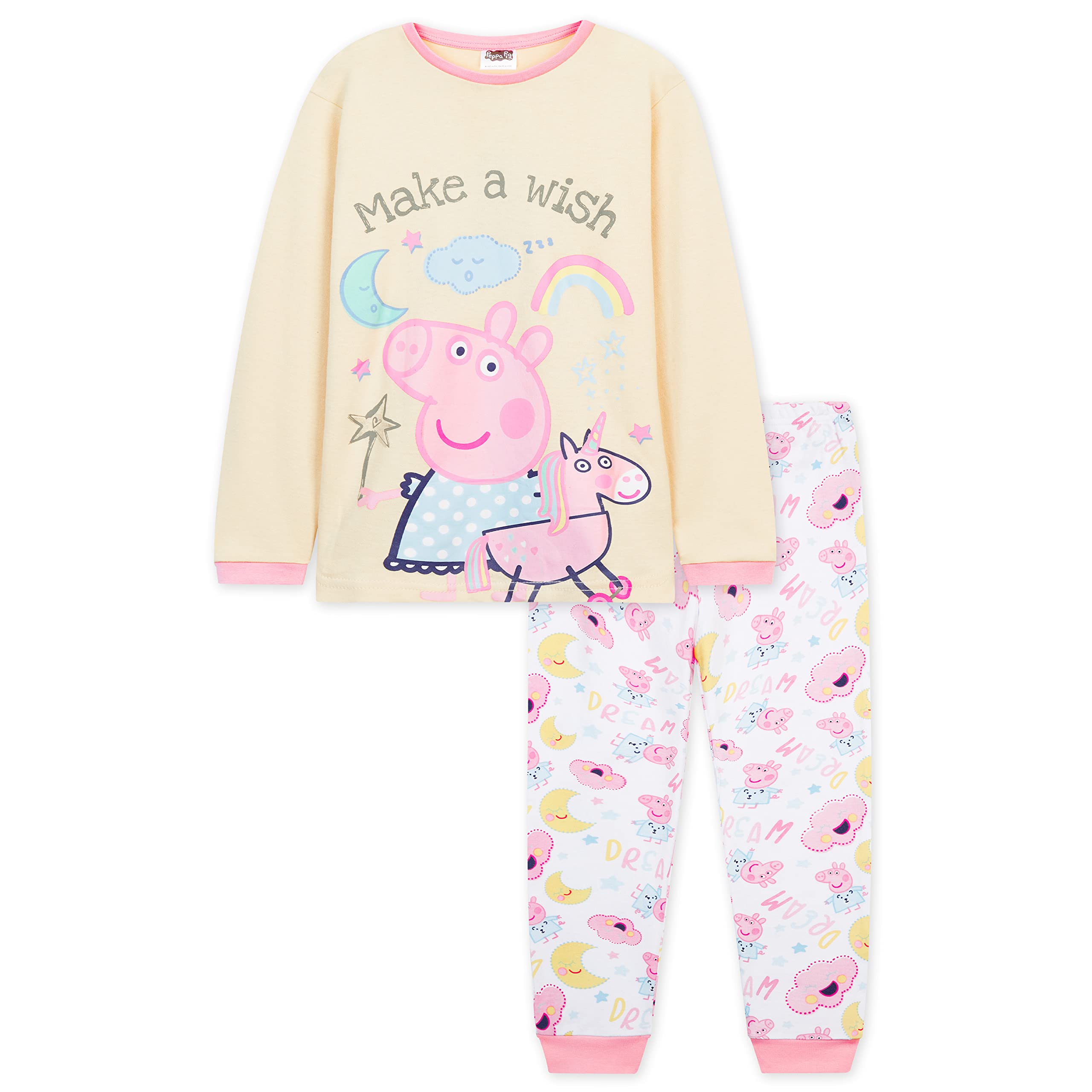 Peppa Pig Girls Pyjamas Set, Cotton Pjs 18 Months To 6 Years Old