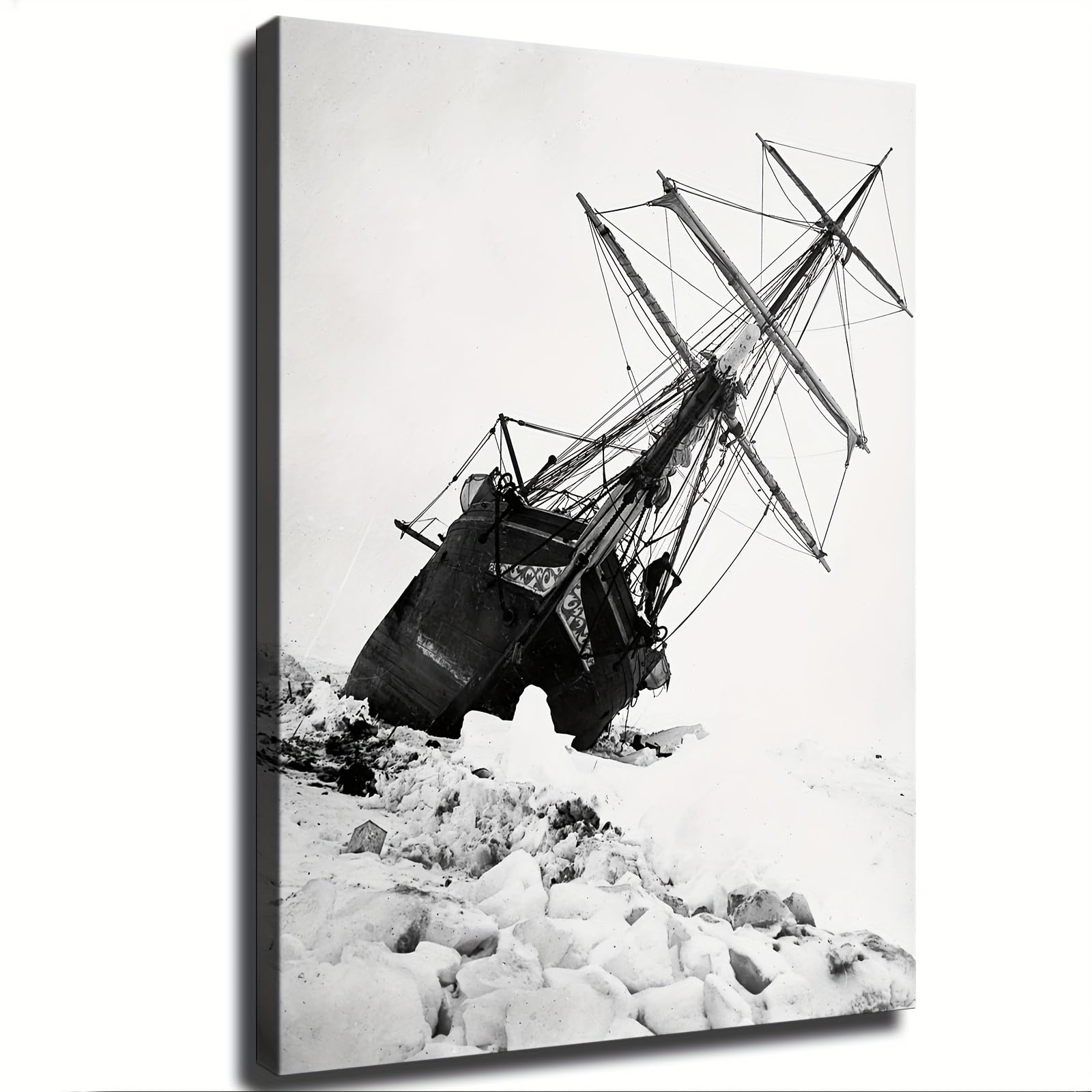 絵画 Endurance Amazon.com: Black And White Wall Art Ernest Shackleton's