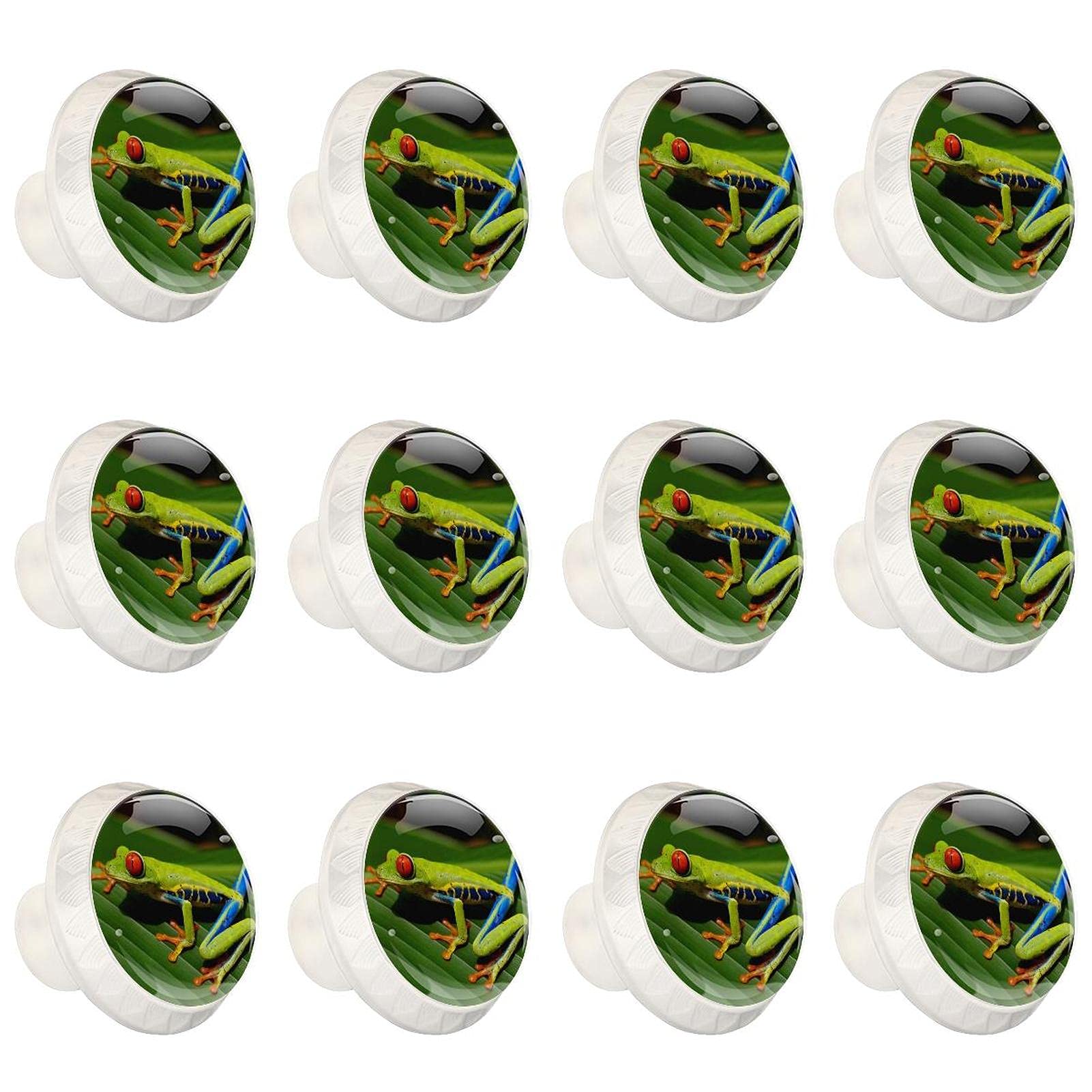 Boutons d'armoires grenouille en lot de 12 pour tiroir de cuisine et commode enfant