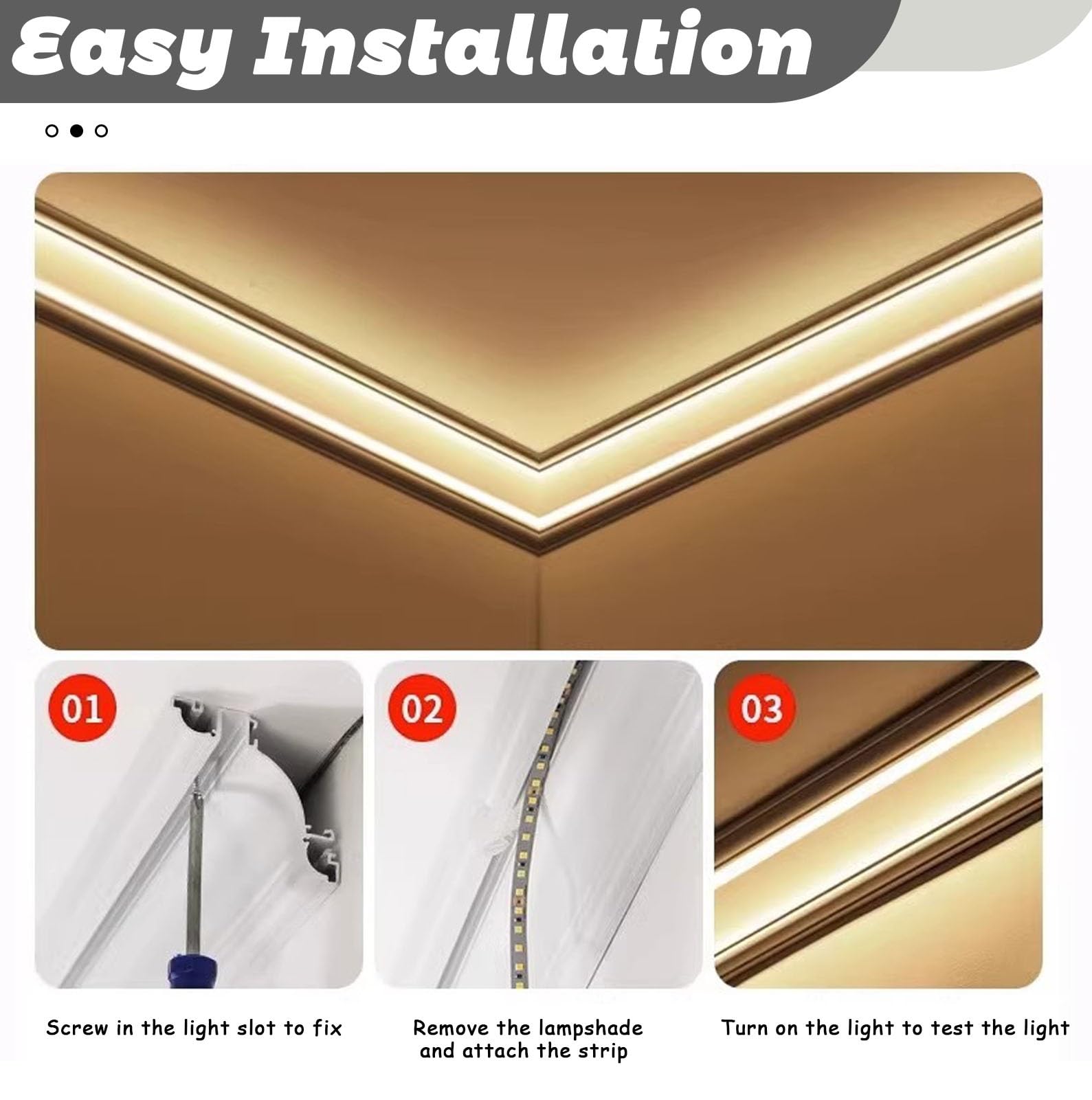 Genérico Sufit LED do oświetlenia pośredniego: Aluminiowy profil dyfuzora sufitowego, dostępny w długościach od 1 m do 15 m dla eleganckich rozwiązań oświetleniowych w domu.