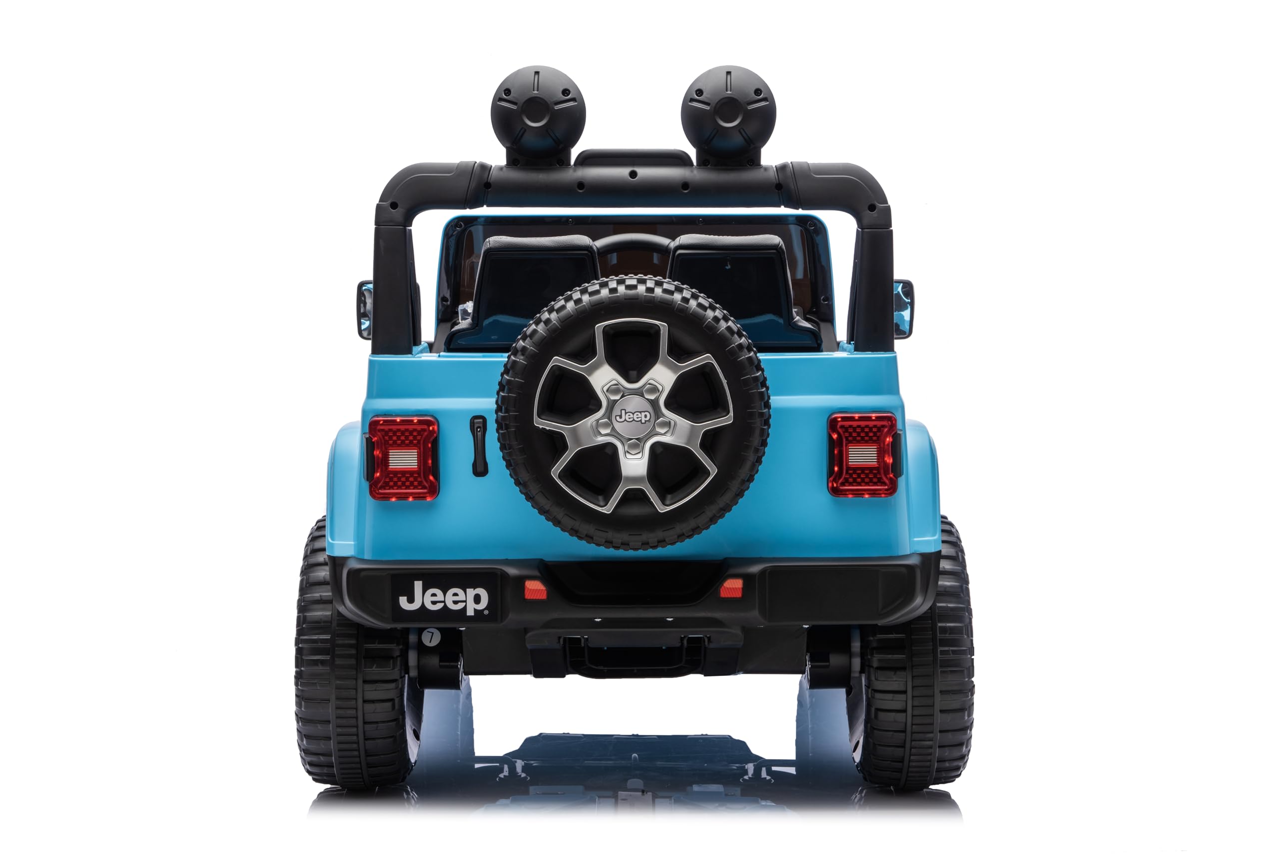 TOYSCAR Macchina Elettrica Per Bambini Jeep Wrangler Rubicon Full Optional CON TAPPETINI Auto Elettrica Per Bambini Telecomandata 2 posti Sedile In Pelle Porte Apribili Doppio Motore Elettrico 12V