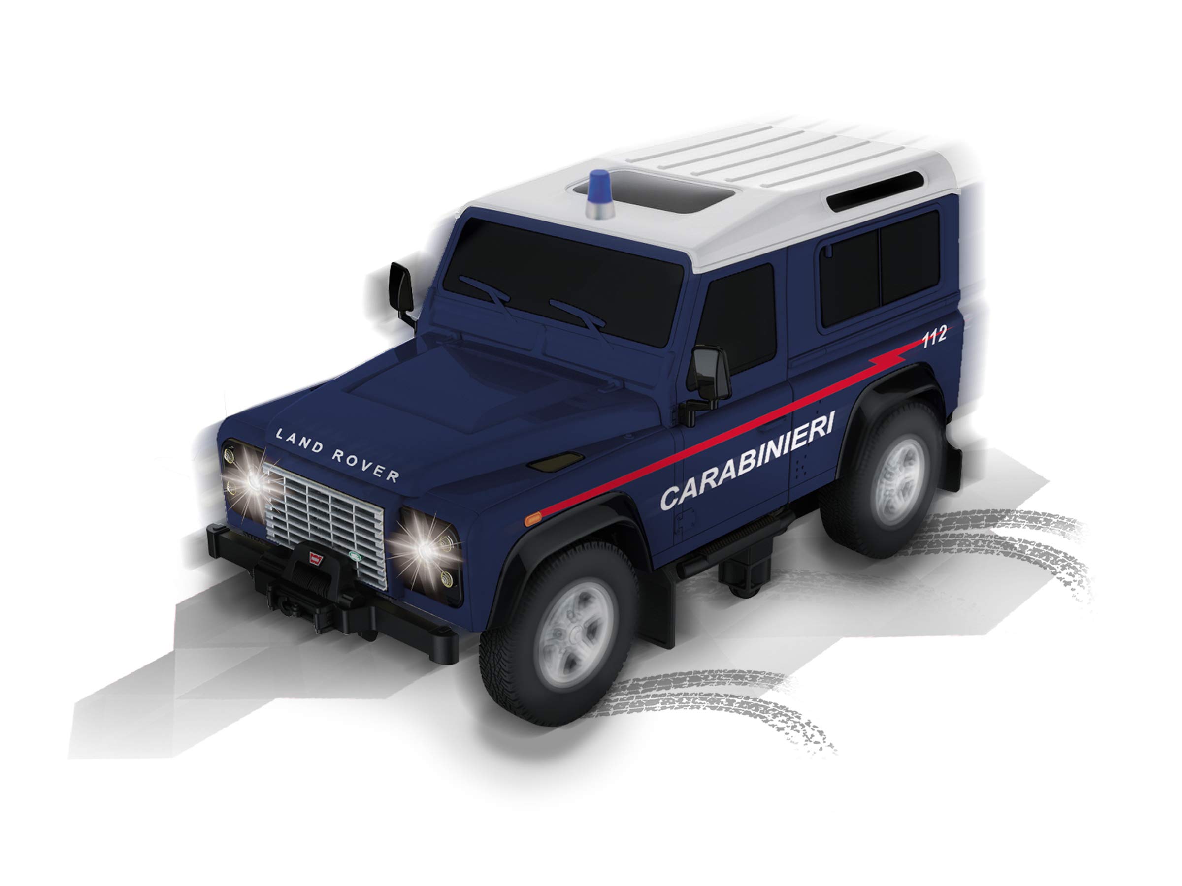 Mondo Motors, LAND ROVER DEFENDER CARABINIERI, Modello in Scala 1: 14, fino a 10 km/h di Velocità, Auto Giocattolo per Bambini 63566