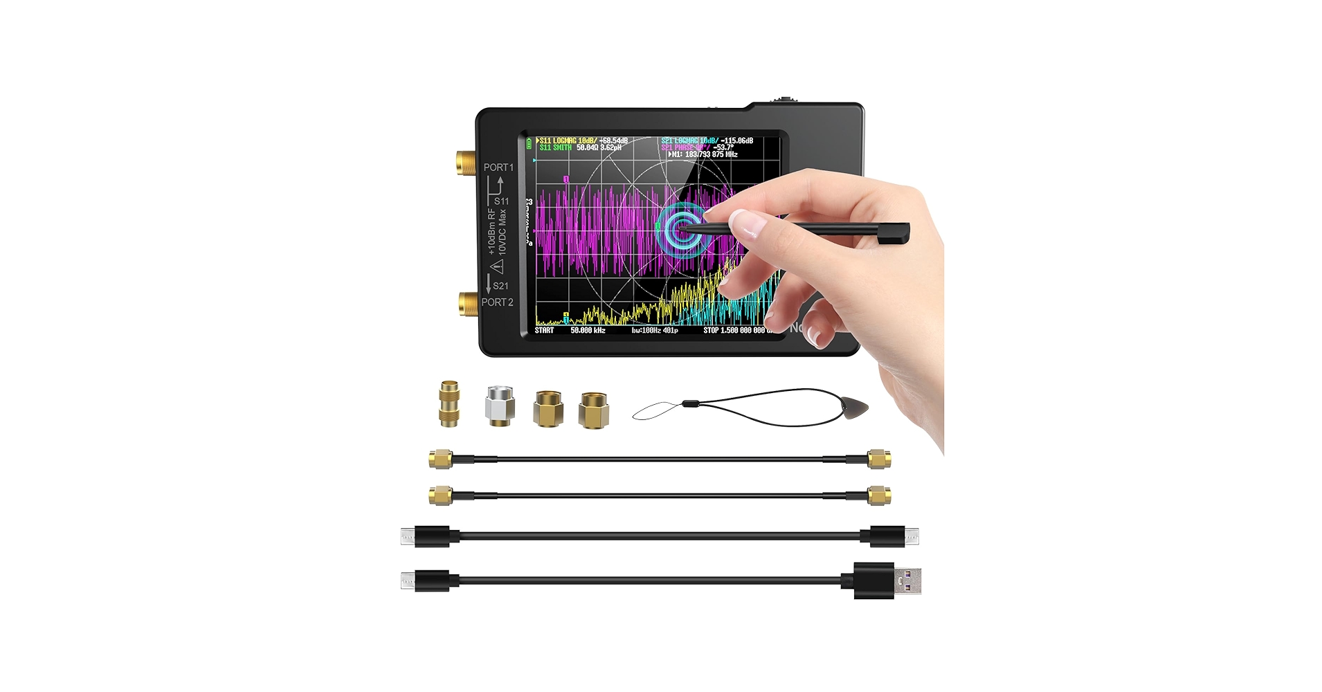 NanoVNA-H4 Vector Network Analyzer with 32GB Card, V4.3