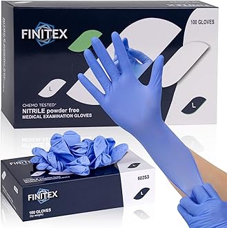 FINITEX Nitrile Disposable Gloves Medical Exam Gloves - 100/1000 PCS Latex-free Examination Purple Chemo Food Glove