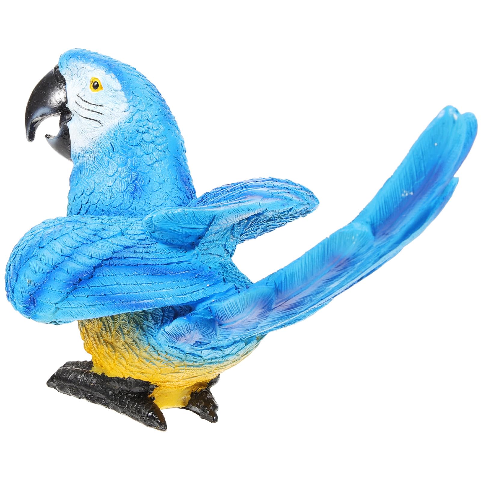 Modèle réaliste bleu de perroquet en résine pour égayer vos balcons